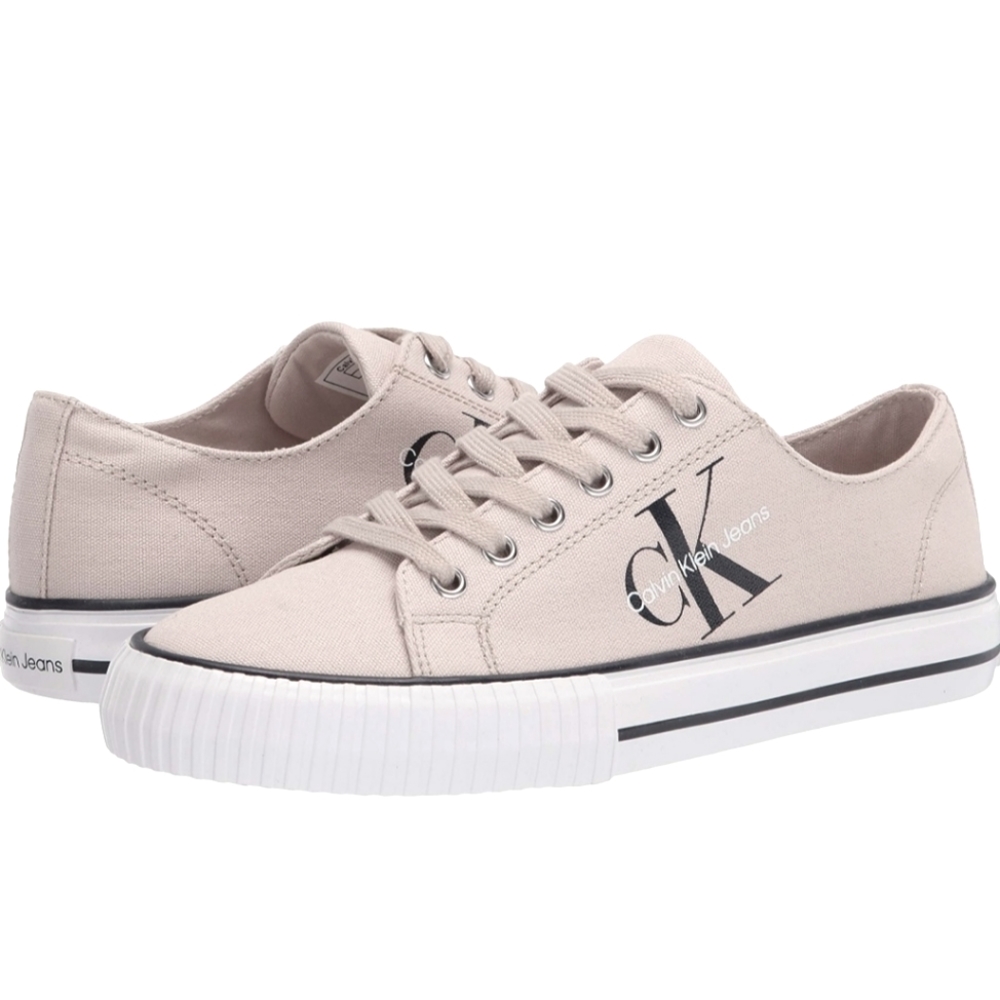 Calvin Klein Men's Fate Light Natural Fabric Sneakers Size 9.5 *BRAND NEW*